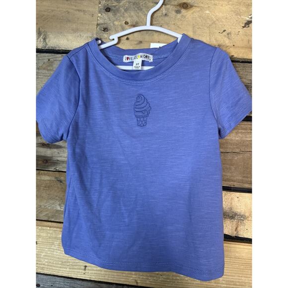 Love Glam Girl Riley Embroidered Ice-Cream Tee T-Shirt, 3T - Picture 1 of 4